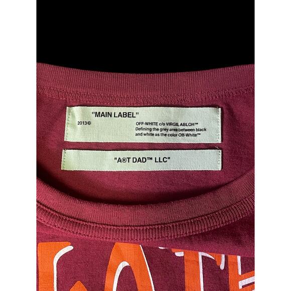 2013 Rare Off-White Main Label Late Nights Early Mornings Art Dad T-Shirt XS - Picture 5 of 8